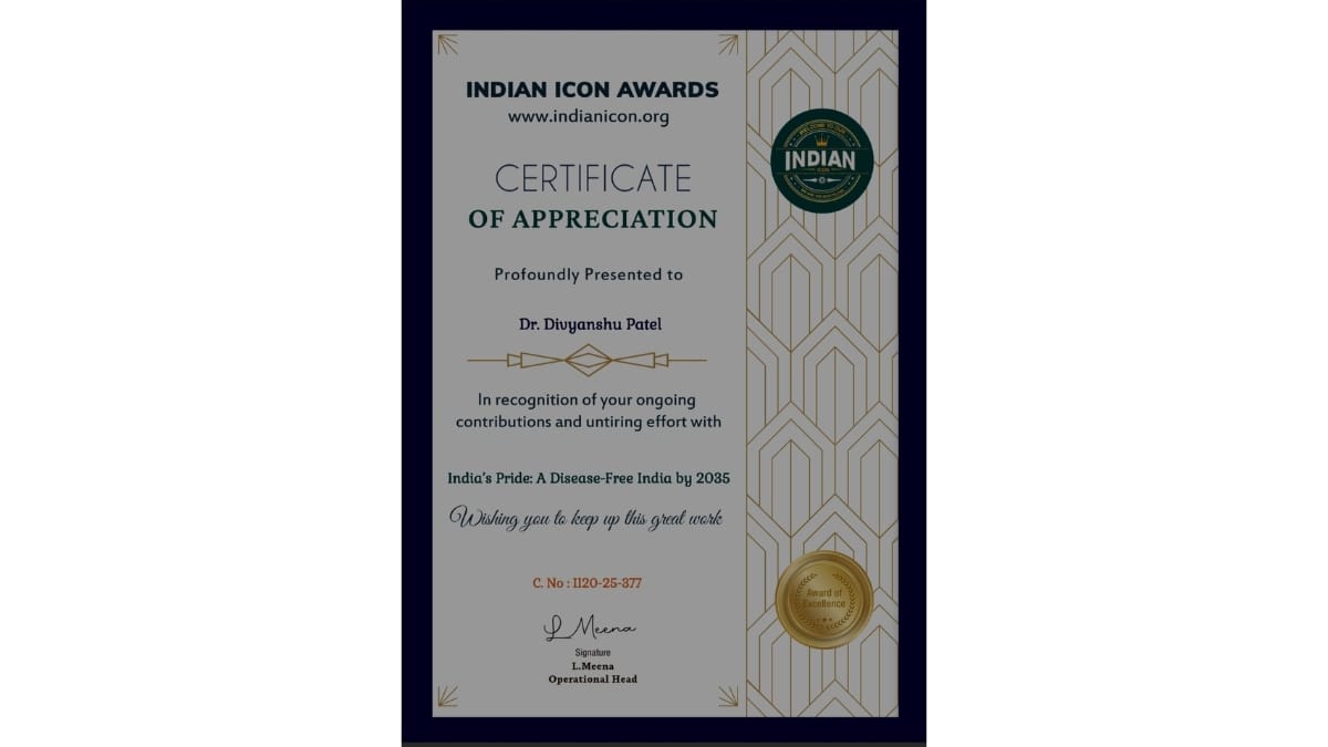 “भारत का गौरव सम्मान” से सम्मानित हुए डॉ. दिव्यांशु पटेल - PNN